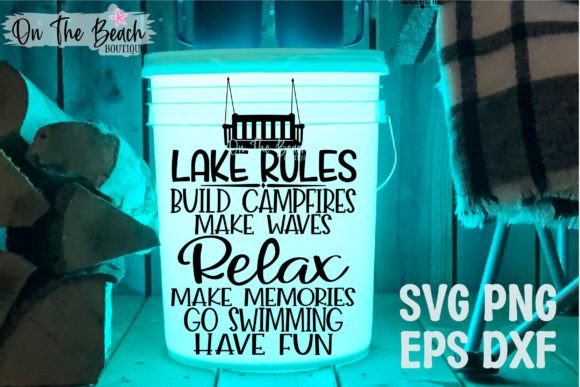 Lake Rules SVG Sign Bucket Porch Swing Review