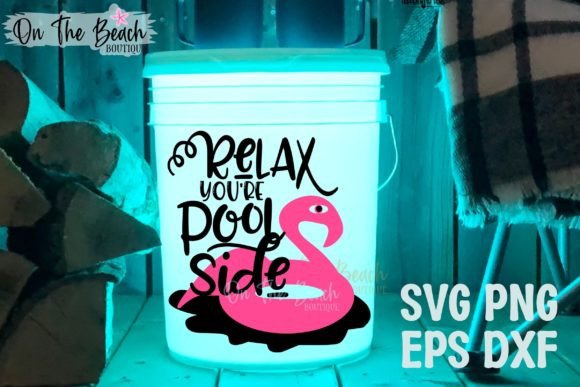 Relax Pool Side SVG Flamingo SVG PNG