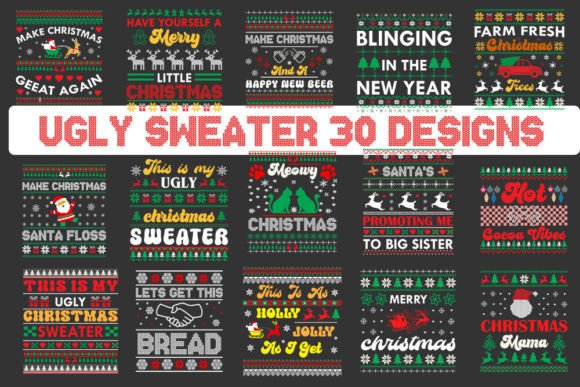 Retro Christmas Ugly Sweater Svg Bundle Review