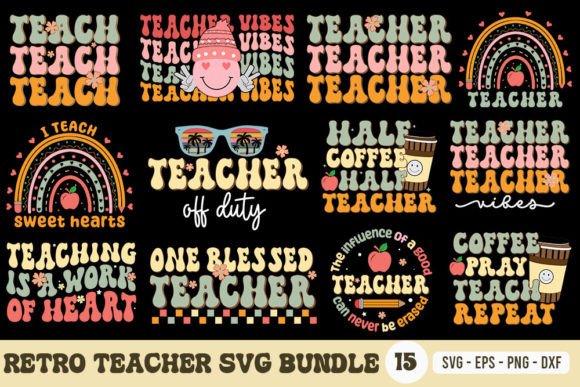 Retro Teacher SVG Bundle Review